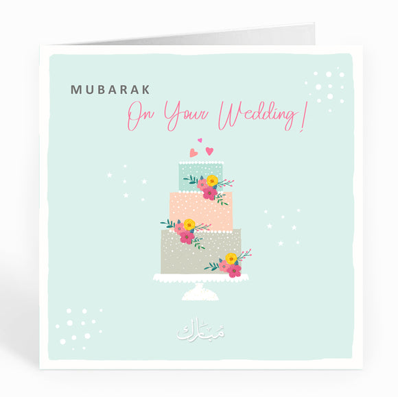 Mubarak On your Wedding! 3 Tier Wedding Cake - FM 09