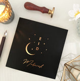 Eid Mubarak Gold Foiled Greeting Card in Black - RC 24