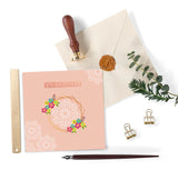 HE 04 - Eid Greetings - Hello Eid - Peach Lace - Islamic Moments