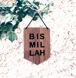 Bismillah Pennant in Black Ash Laminate - LCW 04