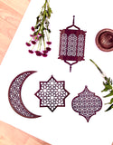 Large Laser Cut Hanging Ornaments - 4 Pack - LCW 01