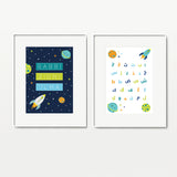 Boys Room Set: 2 x A4 Prints - Blue - PT 40