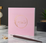 Eid Mubarak Gold Foiled Greeting Card in Blush Pink - RC 29