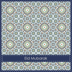 WL 06 - Eid Mubarak - Wisal - Stone & Navy - Islamic Moments
