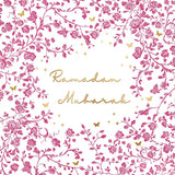 Pink Ramadan Mubarak Card with Gold Foiled Detail - EG 02