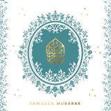 Green Ramadan Mubarak Card with Gold Foiled Detail - EG 01