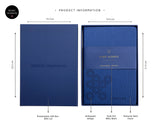 Hardback Luxury 'Bismillah' Journal in Textured Vegan Leather - Gift Boxed - Cobalt Blue - LL 01