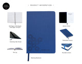 Hardback Luxury 'Bismillah' Journal in Textured Vegan Leather - Gift Boxed - Cobalt Blue - LL 01