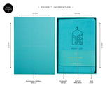 Hardback Luxury 'Bismillah' Journal in Vegan Leather - Gift Boxed - Marine Blue - LL 03