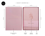 Hardback Luxury 'Bismillah' Journal in Vegan Leather - Gift Boxed - Rose Pink - LL 04