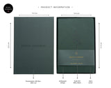 Hardback Luxury 'Bismillah' Journal in Vegan Leather - Gift Boxed - Hunter Green - LL 05
