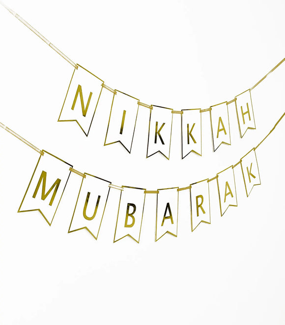 Nikkah Mubarak Pennant Bunting - PLN 01