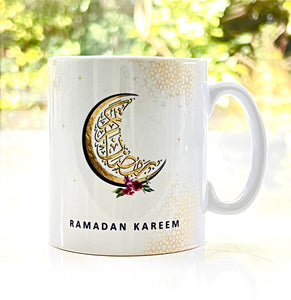 Islamic Printed Ceramic Mug - Ramadan Kareem - Moonlight - MGML 02