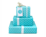 Gift Wrap "Love & Du'as" Gift Wrap and Tag - Aqua - GW 02
