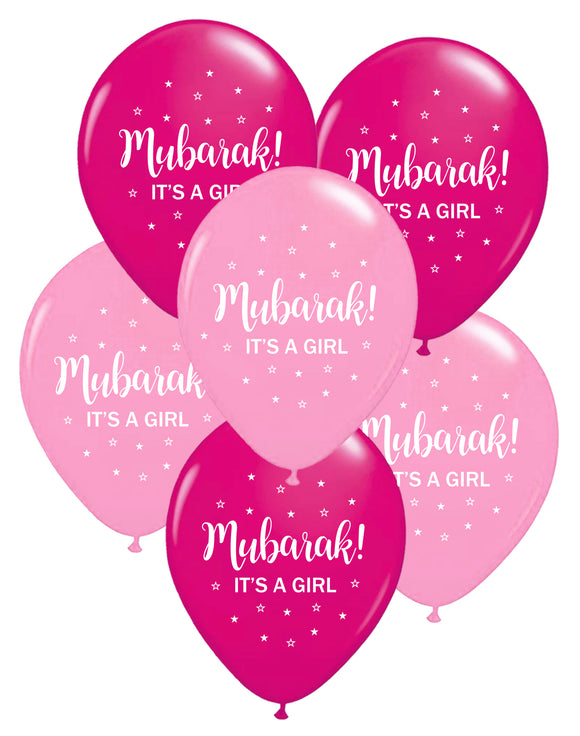Mubarak It's A Girl Balloons - BA 09