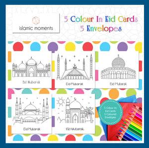 CIEC 02 - Colour in Eid cards - Mosque Set - Islamic Moments