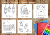 CIEC 01 - Colour in Eid cards - Mixed Set - Islamic Moments