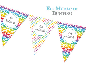 FEB 03 - Eid Mubarak Bunting - "Rainbow" - Islamic Moments