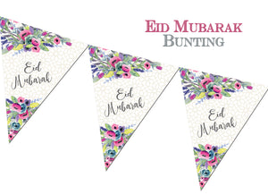 FEB 04 - Eid Mubarak Bunting - "Watercolour" - Islamic Moments