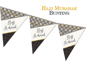 FHB 02 - Hajj Mubarak Bunting - Zelige - Islamic Moments