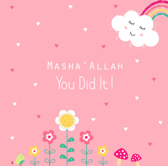 LM 01 - Masha'Allah You Did It - Pink - Islamic Moments