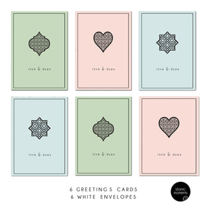 Multipack 6 Love & Duas Cards - MP LD