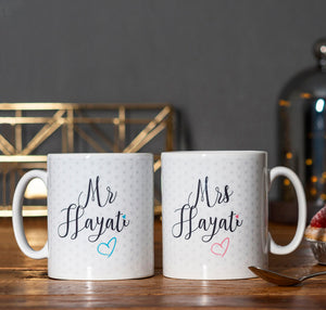 Ceramic Mugs - Mr Hayati and Mrs Hayati Set - MG 39