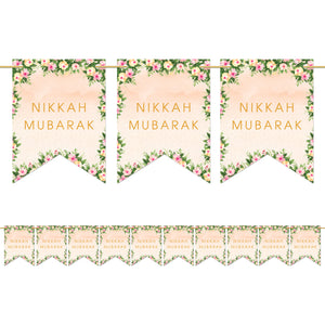 Nikkah Mubarak Pennant Bunting - PEN 07