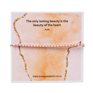 Rose Gold Coloured Bracelet With Zircon - JY 03 Golden