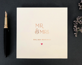 Luxury 'Mr & Mrs Walima Mubarak' Islamic Wedding Card in Gold Foil - RC 34