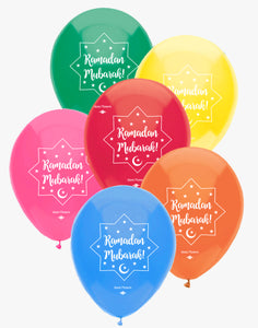 Ramadan Mubarak Balloons in Assorted Colours - BA 04