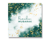 Ramadan Mubarak Card in Emerald Green and Gold - RM 01