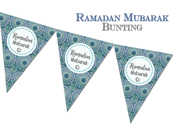 FRB 02 - Ramadan Mubarak Bunting - Zelige - Islamic Moments
