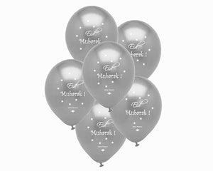 Eid Mubarak Balloons in Silver - BA 07