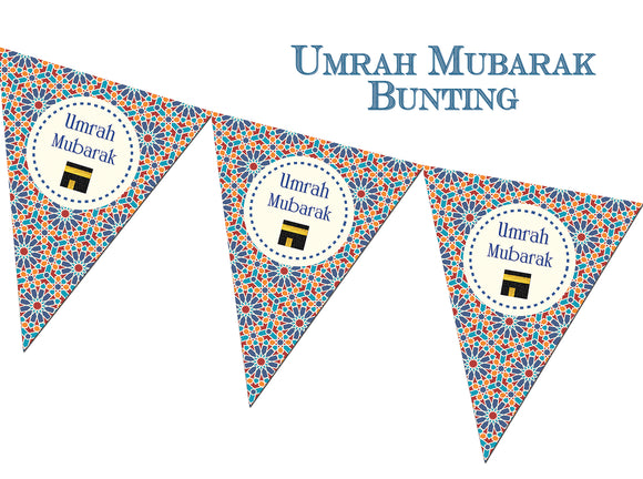 FUB 02 - Umrah Mubarak Bunting - Zelige - Islamic Moments