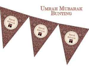 FUB 03 - Umrah Mubarak Bunting - Copper - Islamic Moments
