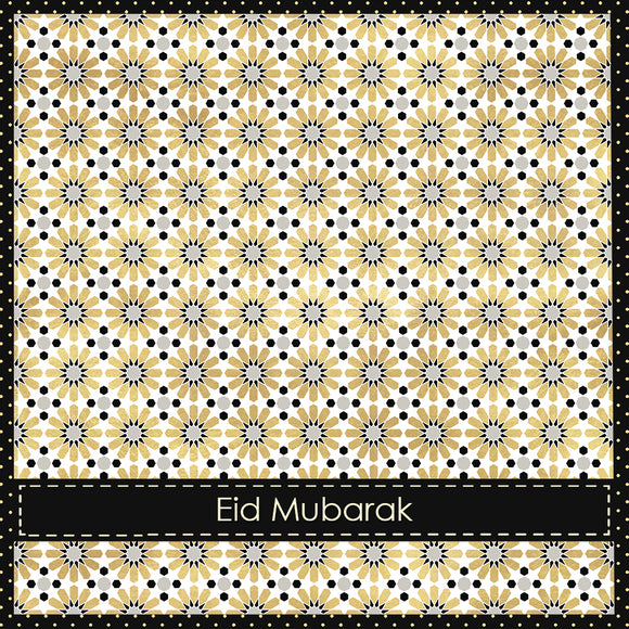 WL 05 - Eid Mubarak - Wisal - Mustard & Black - Islamic Moments